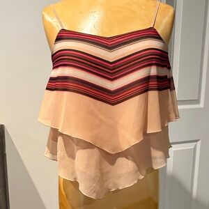 bebe Multicolor Layered Camisole Top